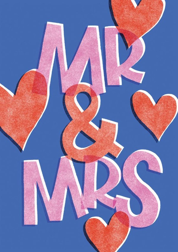Mr And Mrs Marriage Card created by Redback Cards