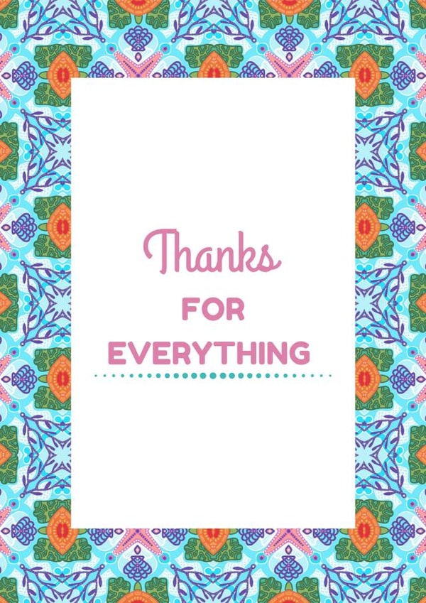 Funky Thanks for Everything card created by Emily Kate