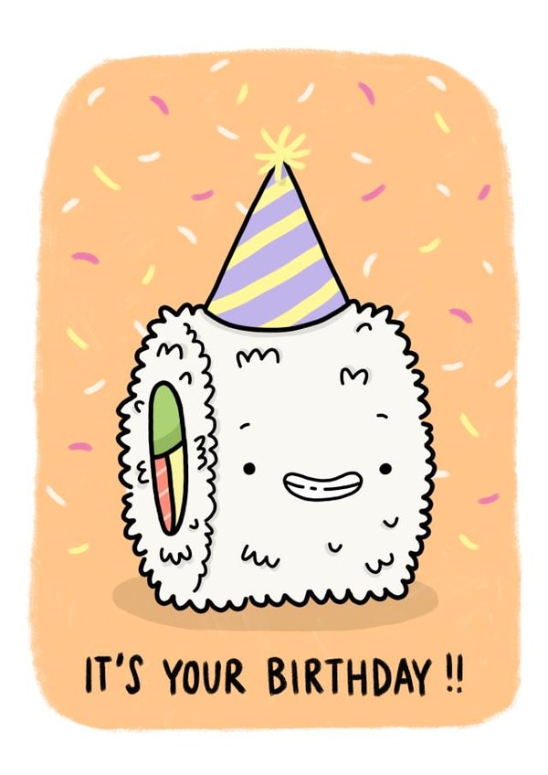 Sushi Roll Birthday Card created by Camille Medina