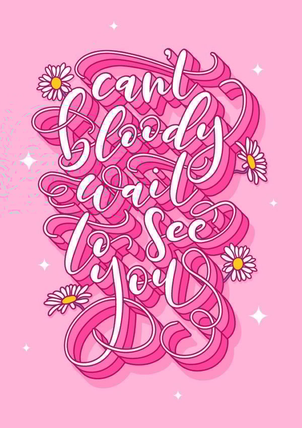 Daisy Miss you Card created by Dottie's Paper Co.