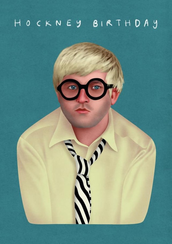 David Hockney Art Birthday card created by Linsey Tulley