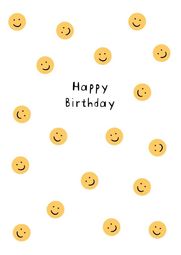 Happy Birthday Ditsy Smiley Faces created by Paper Pals