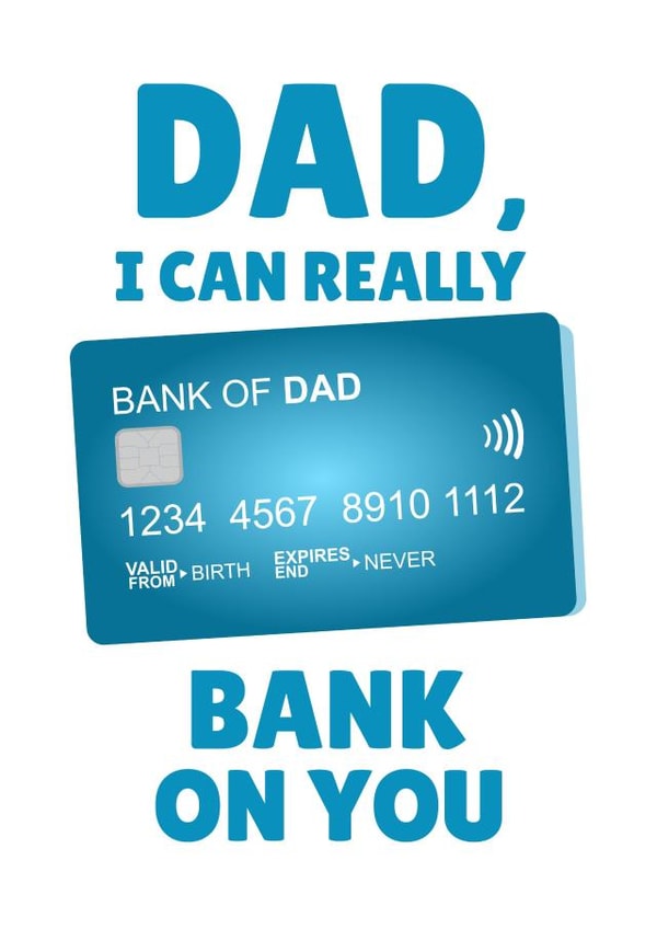 Funny Credit Card Father's Day card created by PopDogShop