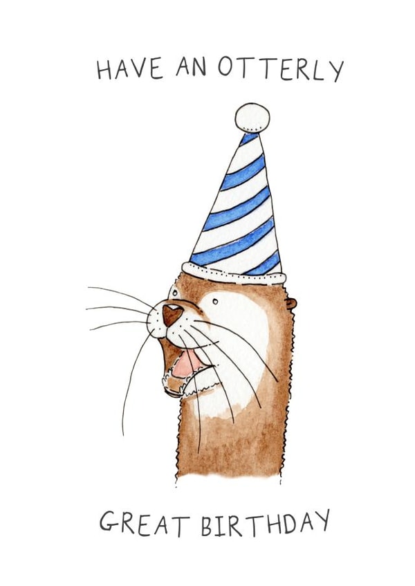 Otter pun Birthday Card created by Otterly Madness