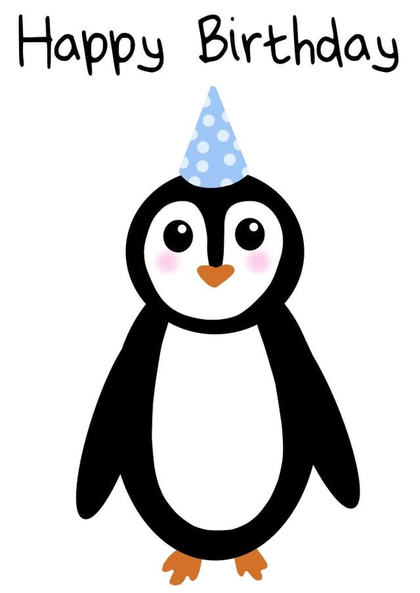 Birthday Penguin created by ArtByAmyD
