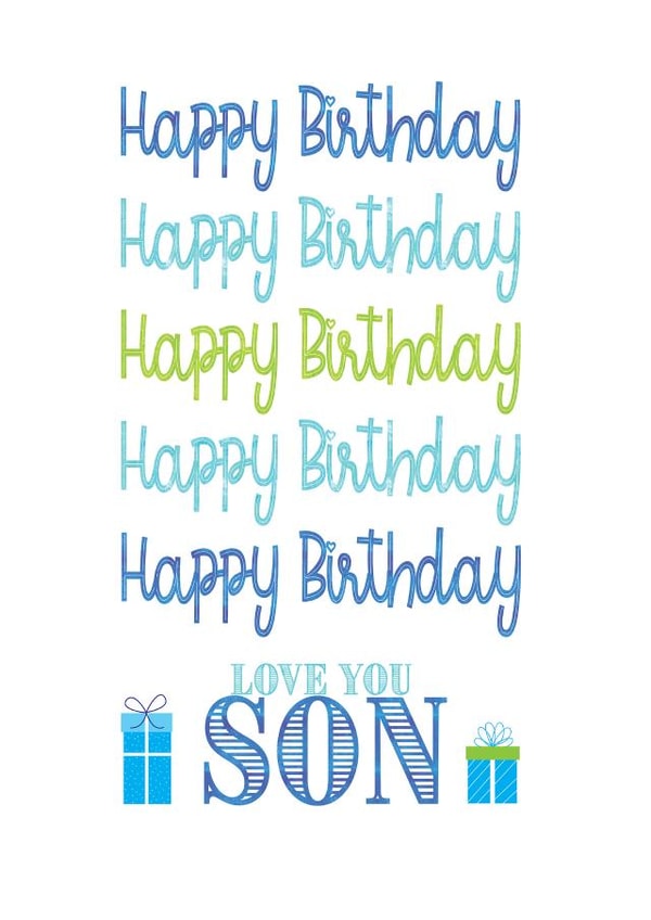 Happy Birthday Son created by Jay Design