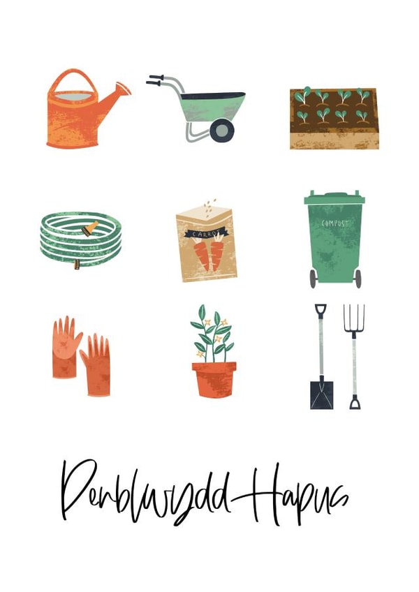 Welsh Gardening Birthday Card created by Ruby and Ophelia