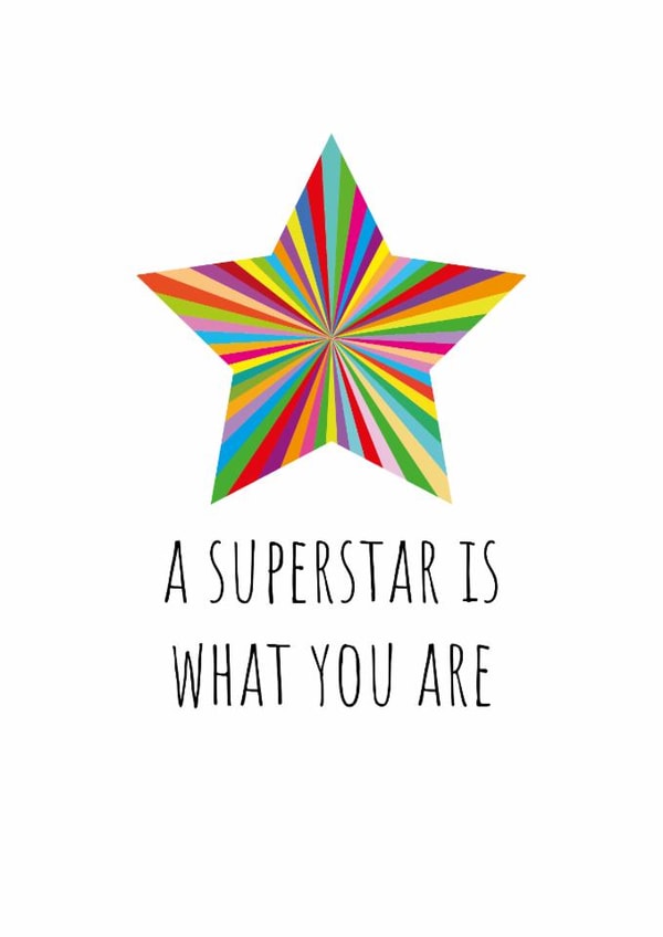 Colour Burst Superstar Card For Friends and Family - Thank You - Friendship created by size3art