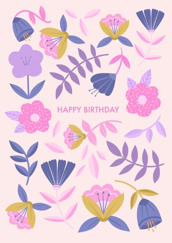 Spring Florals Birthday Card created by Melissa Donne
