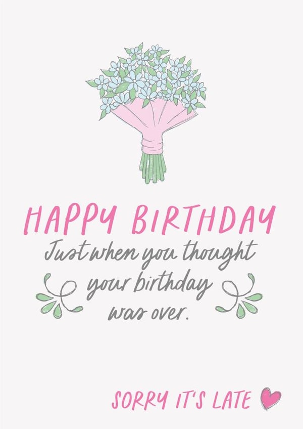 Belated birthday card created by Poppy Lane