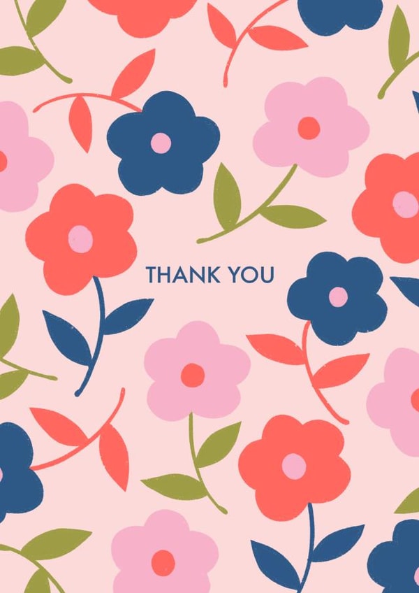 Pretty Floral Thank You Card created by Melissa Donne