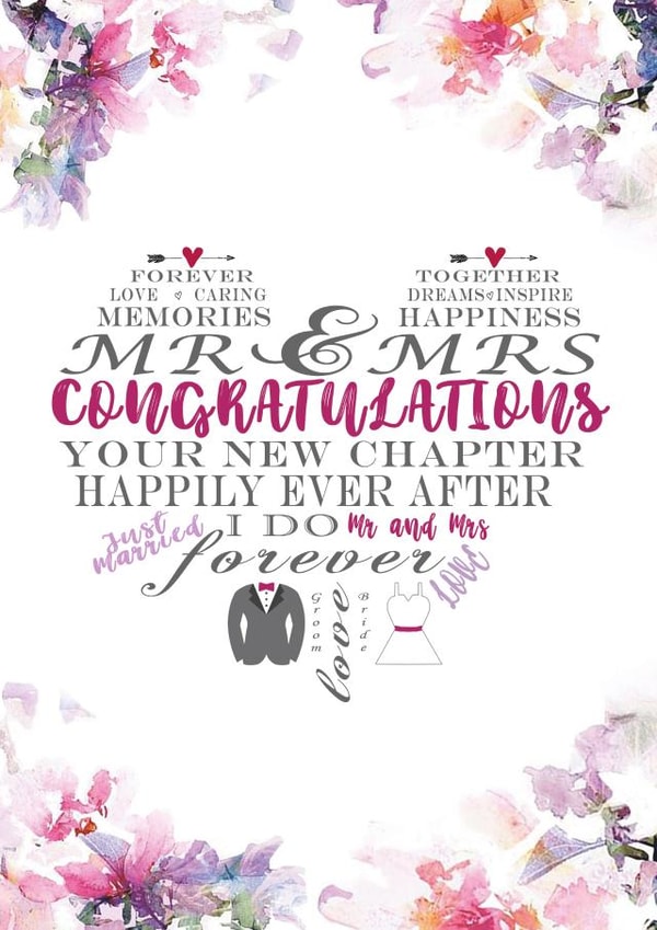 Mr & Mrs Wedding card created by rdlinnovation