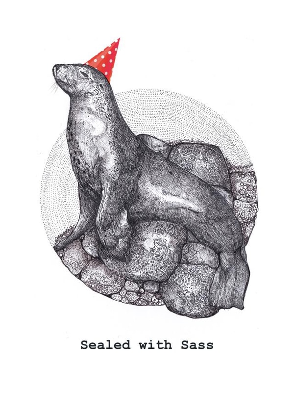 A Sassy Seal for all occasions! created by Shindi Jandor Illustration