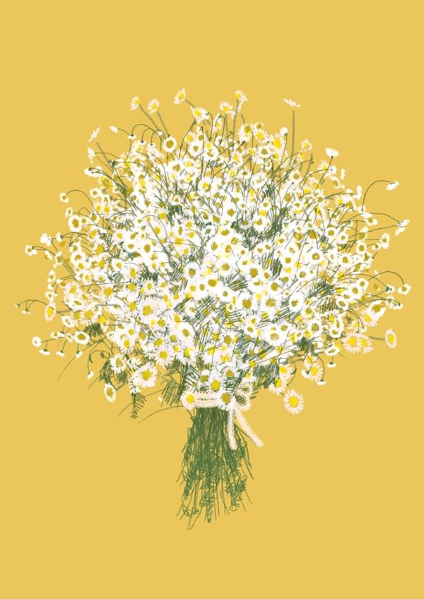 Pretty Daisy Bouquet New Home Card - Flowers created by JeJu Studio