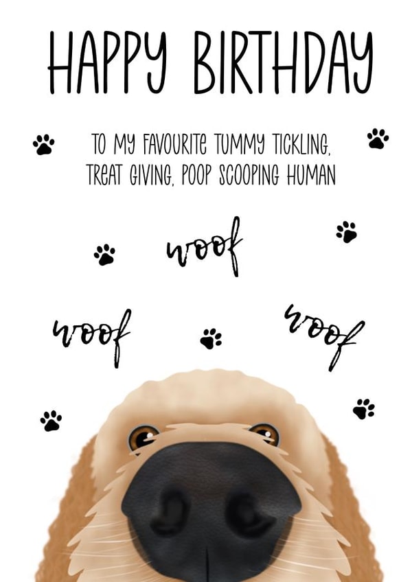 Happy Birthday Card From The Dog created by The Merry Giraffe