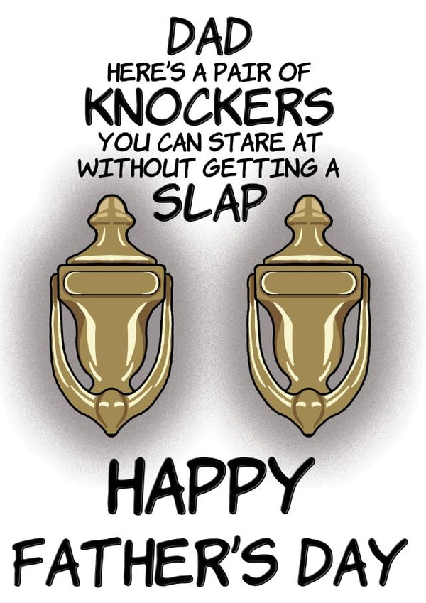 Happy Father's Day Knockers Card created by @Cupsie's Creations