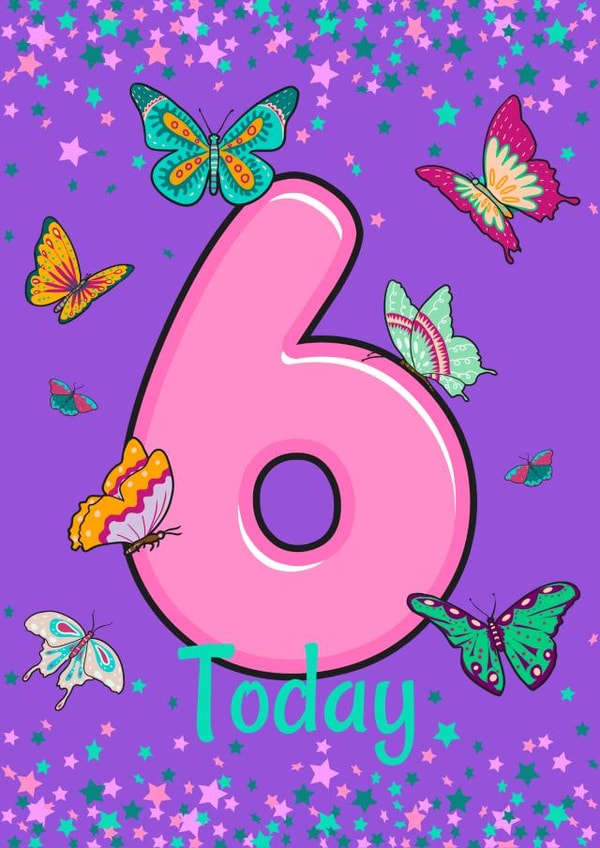 6th Birthday Butterfly Card created by Love Gifts