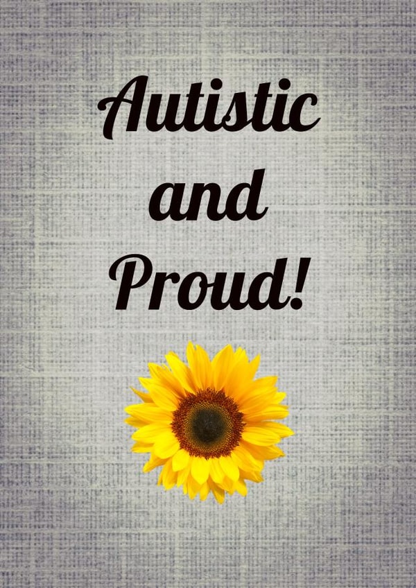 Autistic and Proud card created by The Sleepy Sloth