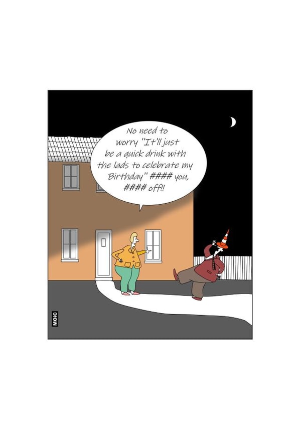 A quick drink with the lads Birthday card created by Mike Ryan