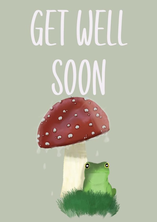 Get Well Soon Frog card created by Annie