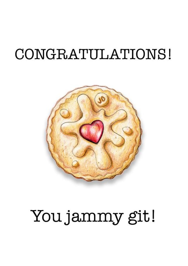 Congratulations Jammy Git Card created by Lucy Hughes