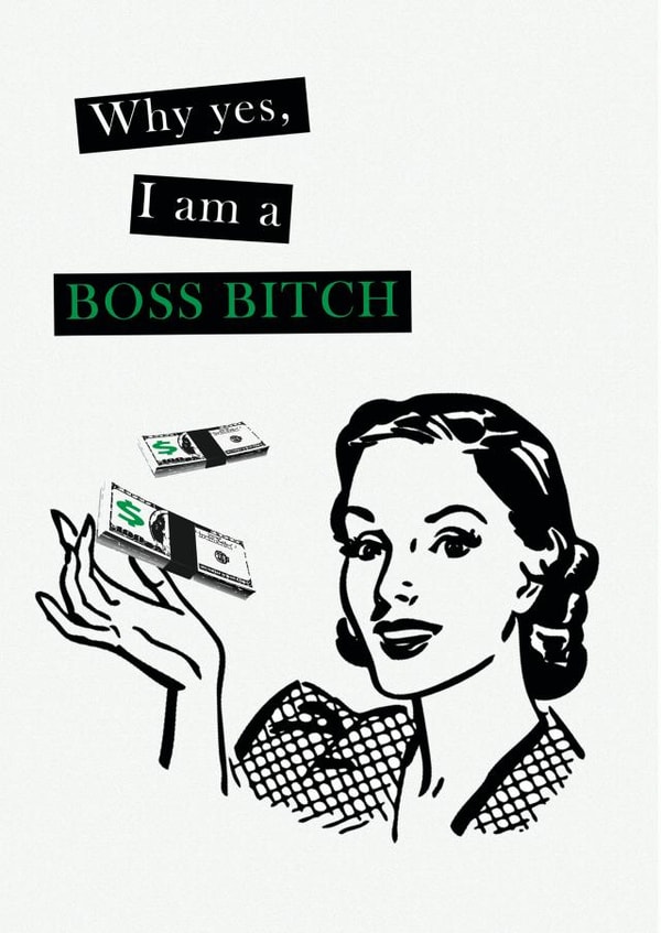 Congratulations New Job Boss Bitch created by Profanity Polly Prints