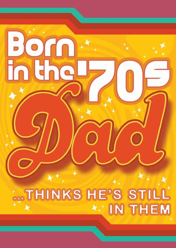 70s Dad birthday or Father's Day retro style card created by Jasperpie