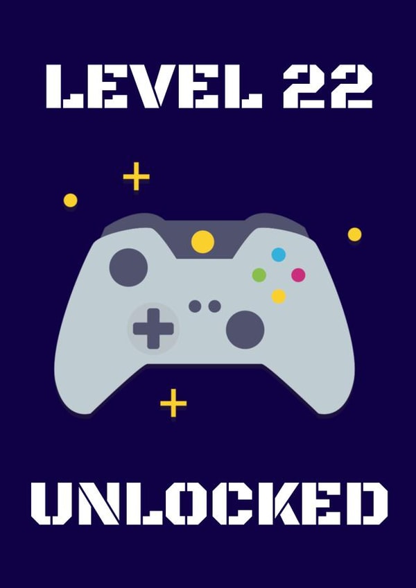 Gaming 22nd Birthday Card created by Evezee