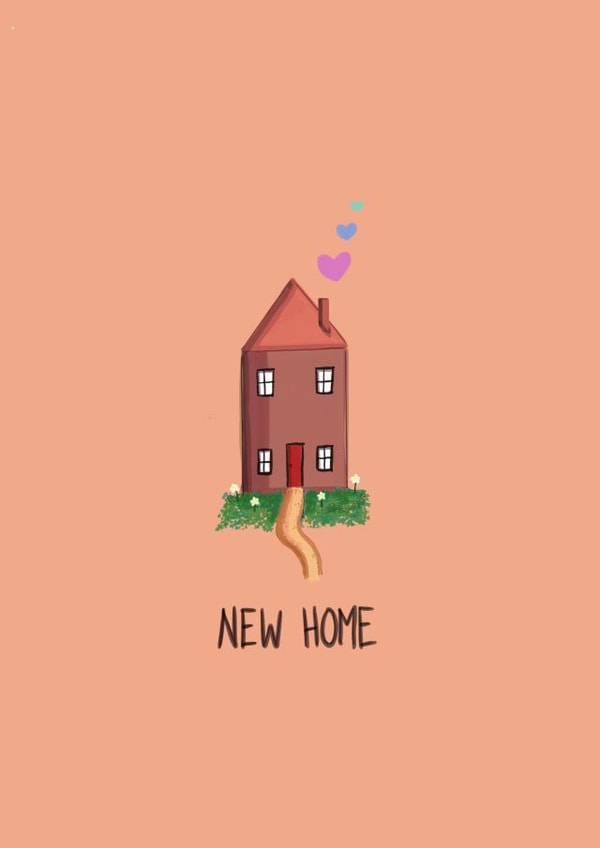 Classic New Home Card - Hearts - New Home created by AP Designs