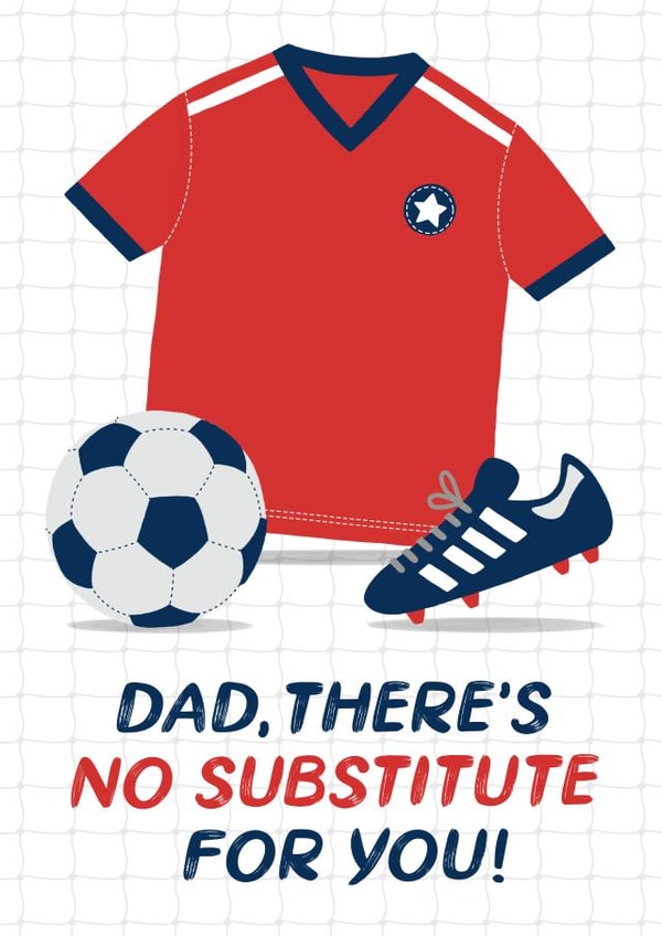 No Substitute For Dad Football Card created by Design By Day