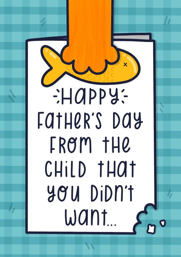 Cat you didn't want Father's day card created by Joanne Hawker