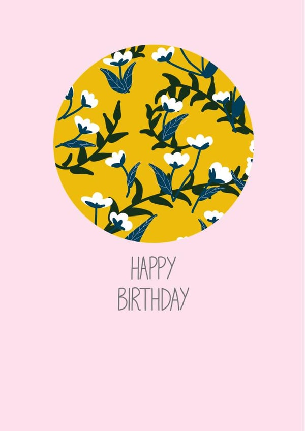 Pretty Floral Birthday Card created by Duck Egg Designs