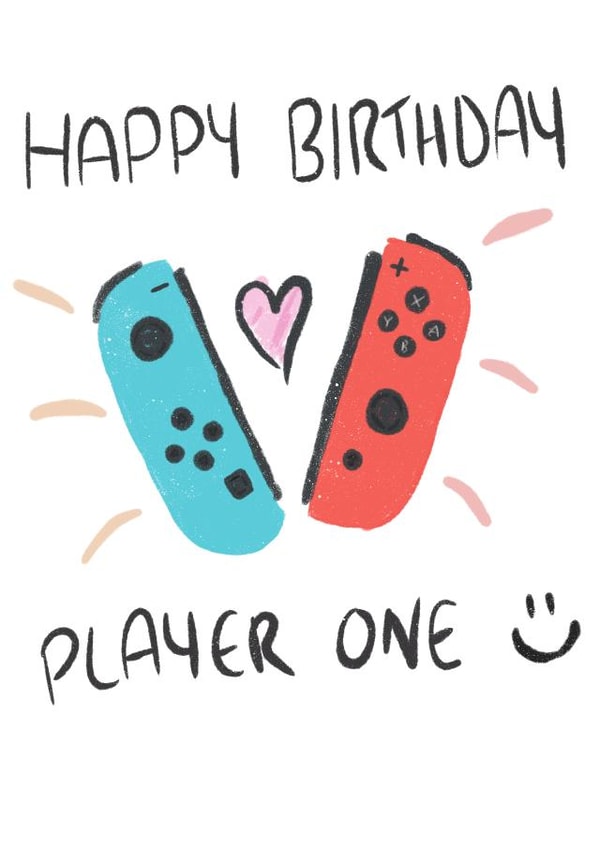Nintendo Switch Gamer Birthday Card created by Bishop, Please!
