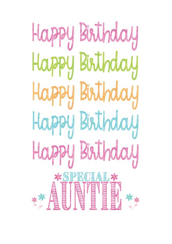 Happy Birthday to a Special Auntie created by Jay Design