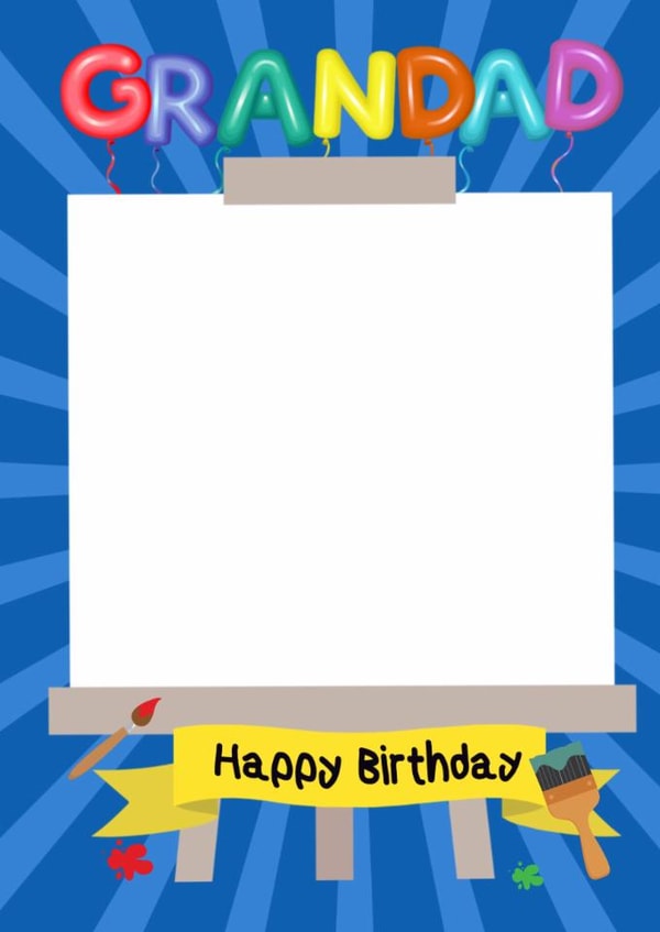 Draw your own design Grandad birthday card created by Kerrylovescards