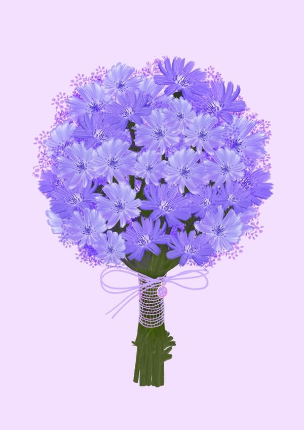 Pretty Birthday Card - Violets - Flowers created by JeJu Studio