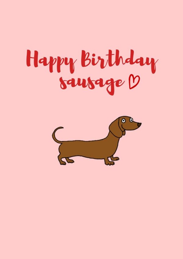 Cute sausage dog birthday card created by Amy (Hedgecards)