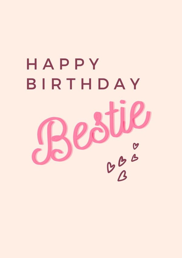 Bestie birthday card created by KC 