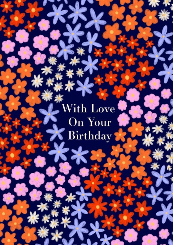 Vibrant Floral Birthday card created by Kamiya Chirodian