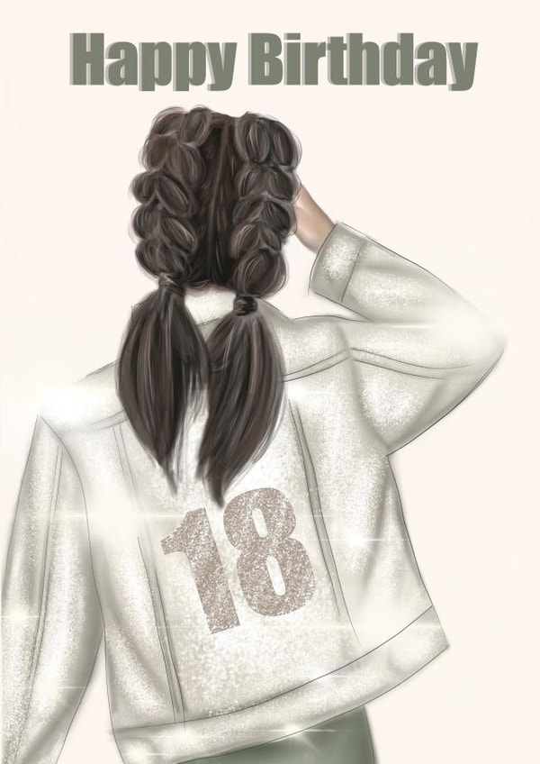 Trendy 18th Birthday Girl created by EL ILLUSTRATES