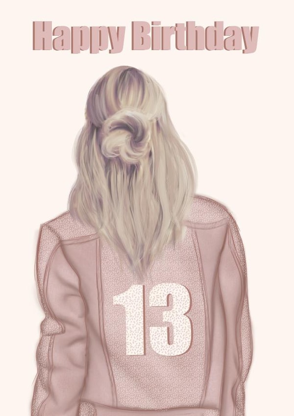 Trendy 13th Birthday Girl Card created by EL ILLUSTRATES