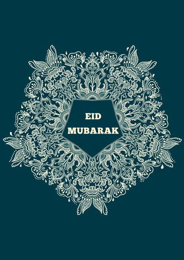 Eid Mubarak pretty card created by HennaHunar