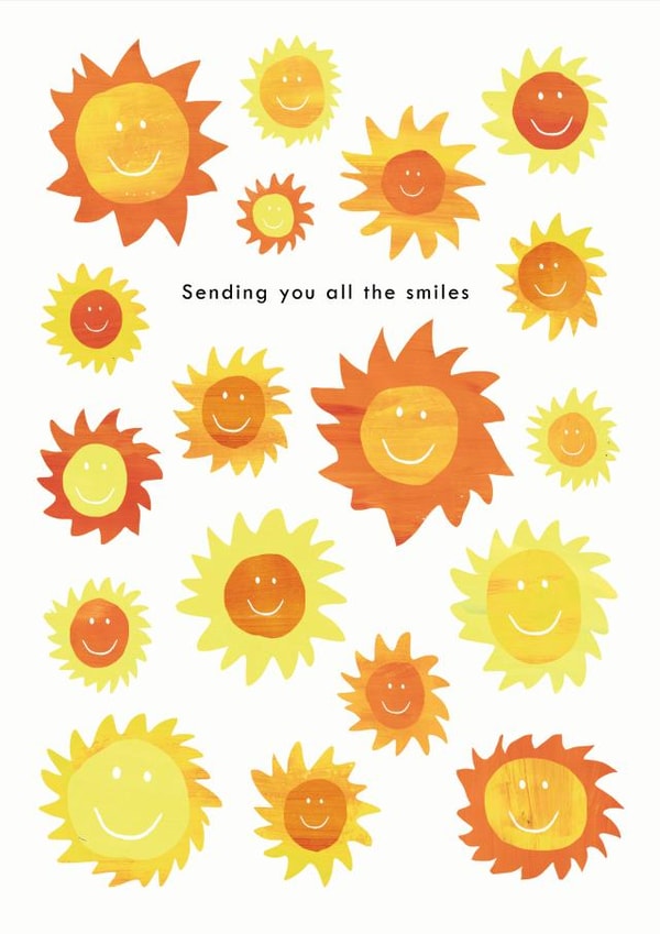 Sending you all the smiles Sunshine Card created by Evie Warren Illustration