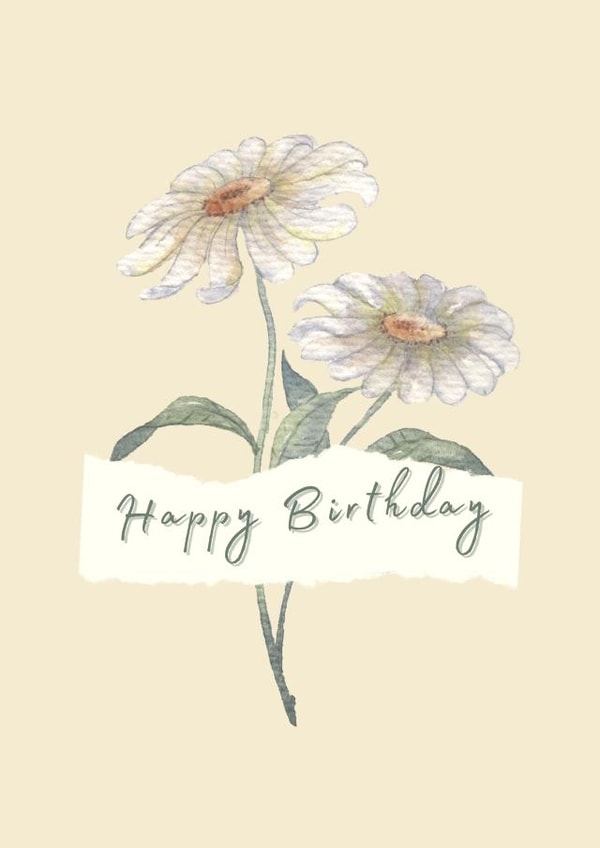 Pretty Traditional Daisy Birthday Card created by Night designs