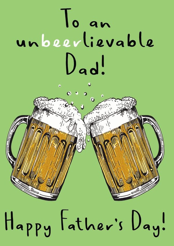 Unbeerlievable Father's Day Card created by Amy Florence Design