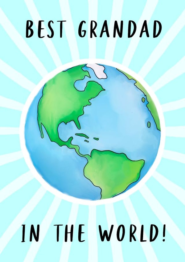 BEST GRANDAD IN THE WORLD! created by Poppy & Mabel