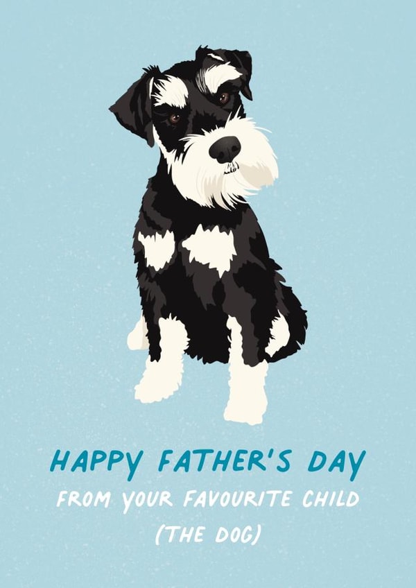 From your favourite child/Dog Father’s Day card created by Amy V Packham Art