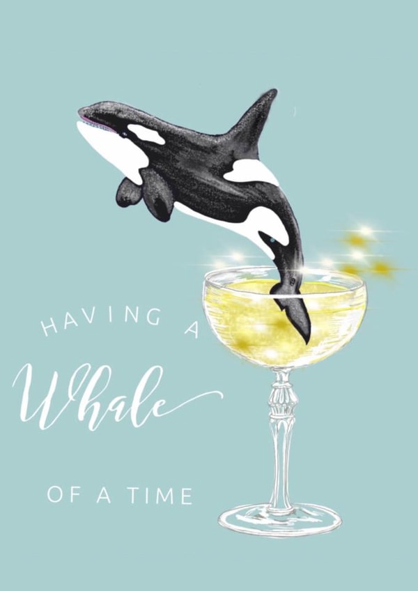 Having a whale of a time birthday card created by Lynsey Ravetta
