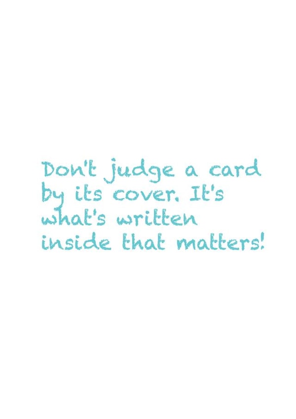 Don't judge me Birthday card! created by Hundreds & Thousands