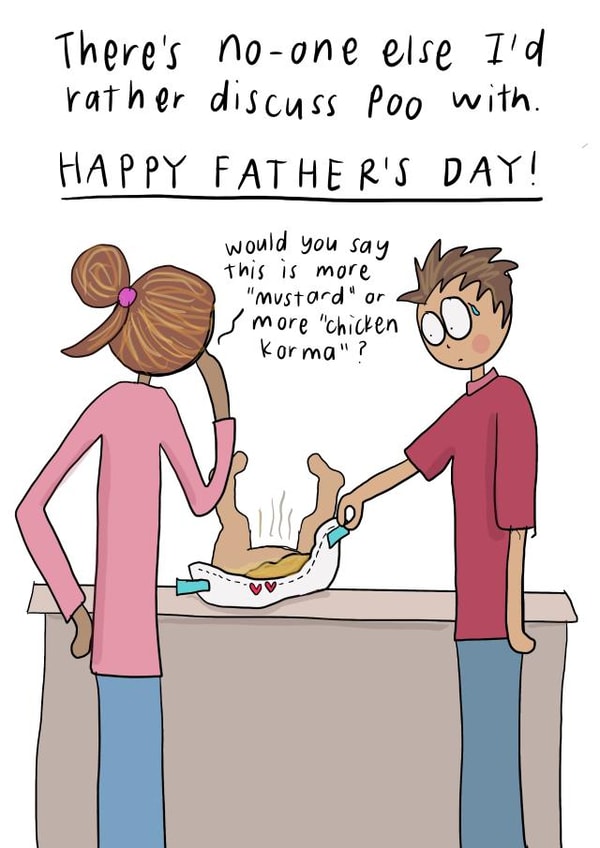 New dad Father’s Day card created by Che Dyer